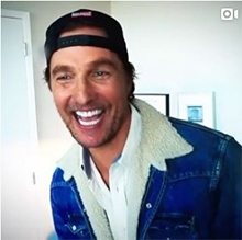 マシュー・マコノヒーが５０歳の誕生日にインスタ初投稿