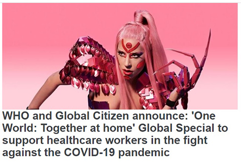 レディ―・ガガとWHOがコロナと闘う医療従事者支援ライブ開催　ポール・マッカートニーら多数出演