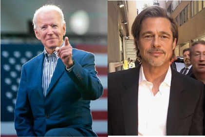 >ブラッド・ピットがバイデン候補の広告に声の出演
