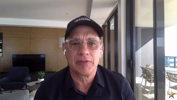 トム・ハンクス、丸坊主頭をTVで一瞬公開「恐ろしい頭を見て」
