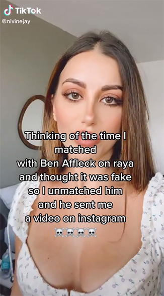 ベン・アフレックが出会い系アプリで女優に拒否された?!