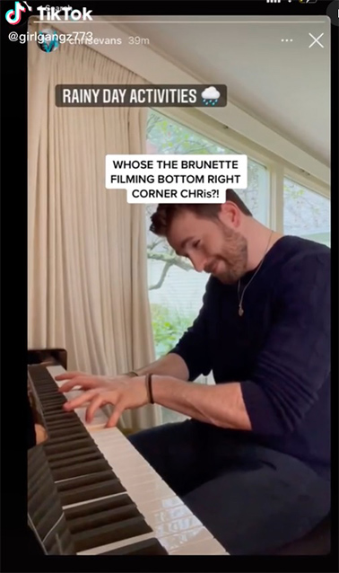 セレーナ・ゴメスとクリス・エヴァンス、ロマンスの噂広がる　エヴァンスの動画にゴメスが映りこみ？ 
