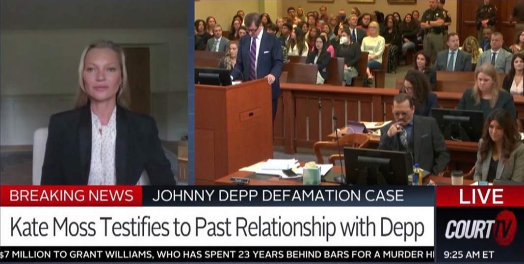 ケイト・モス、ジョニー・デップVSアンバー・ハードの名誉毀損裁判で証言 デップの「階段突き落とし疑惑」を否定 
