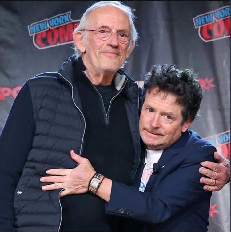 マイケル・J・フォックスとクリストファー・ロイドが感動の再会　「バック・トゥ・ザ・フューチャー」で共演 
