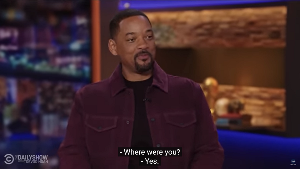 ウィル・スミス、「デイリー・ショー」でアカデミー賞授賞式の平手打ちを語る 
