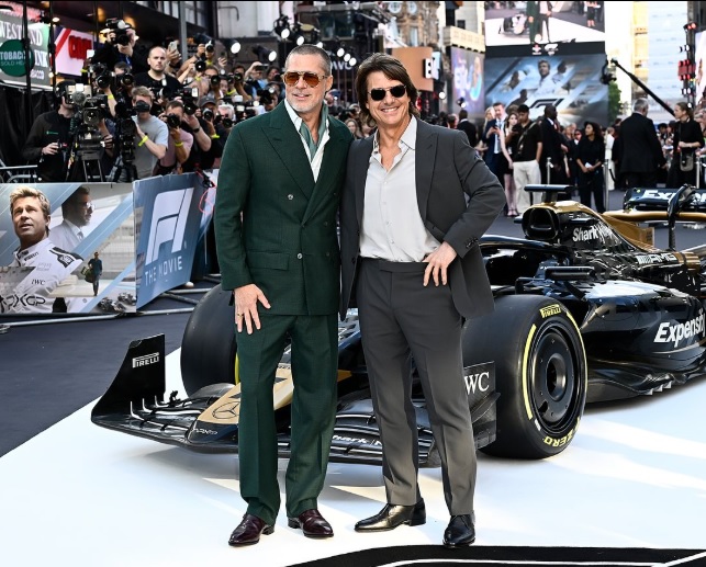 トム・クルーズがブラッド・ピット主演「F1／エフワン」のロンドン・プレミアに登場
