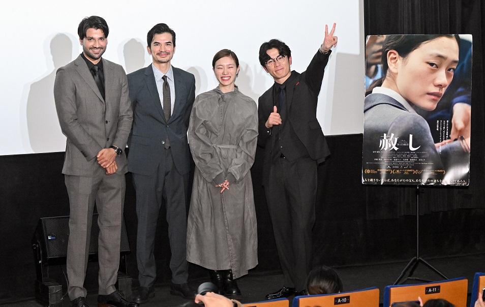 映画「赦し」初日舞台挨拶　尚玄、松浦りょう、藤森慎吾ら登壇
