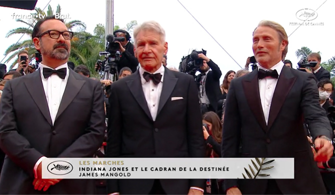 ハリソン・フォード、カンヌに登場　「インディ・ジョーンズ」最新作ワールドプレミア　妻と並んで座れないハプニングも