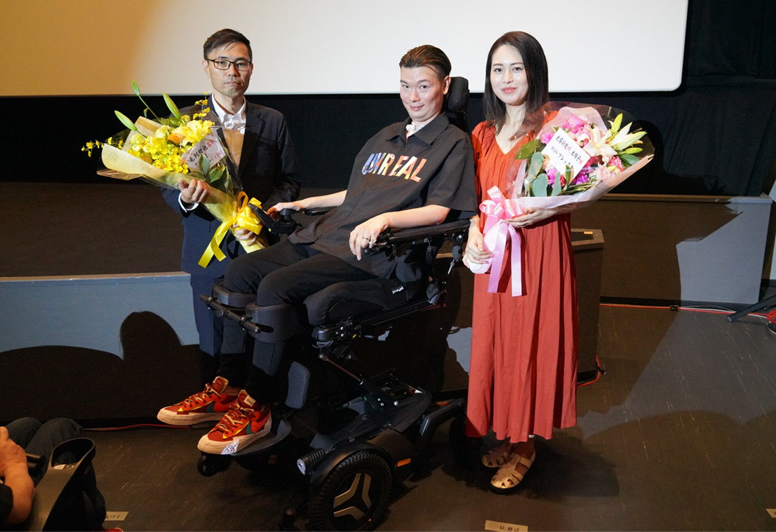 「NO LIMIT,YOUR LIFE　ノー リミット,ユア ライフ」公開記念舞台挨拶　武藤将胤、武藤木綿子、毛利哲也監督登壇