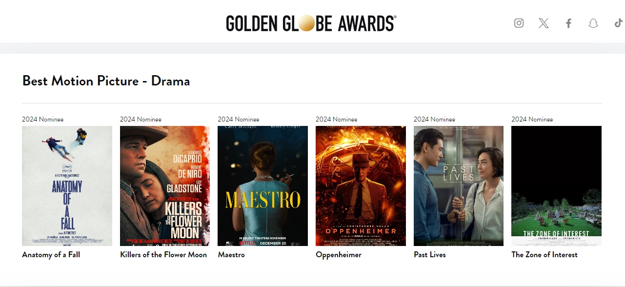 ゴールデングローブ賞主催者、俳優らの政治的発言を懸念　イスラエル・ハマス戦争に言及か