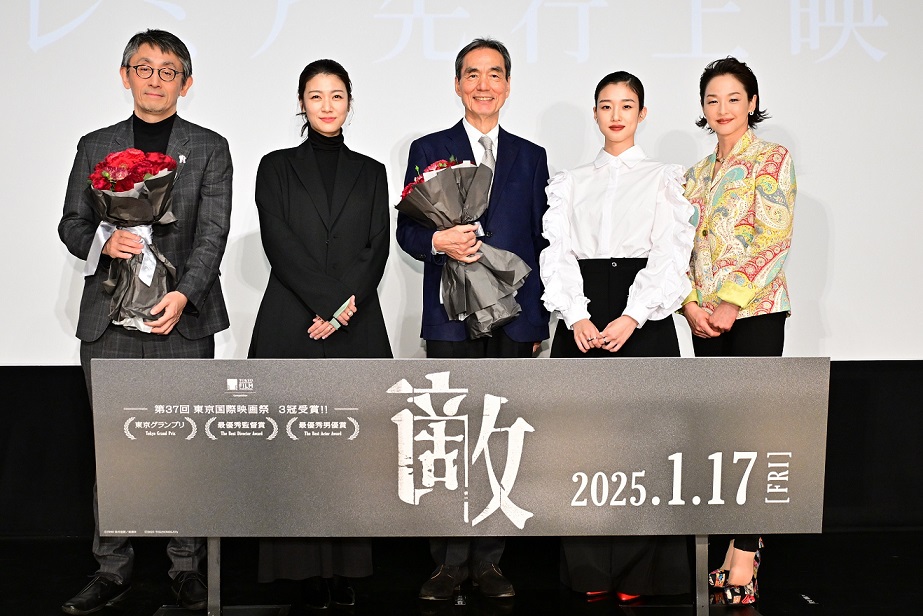 >
東京国際映画祭3冠「敵」 先行プレミア上映で長塚京三らが舞台挨拶